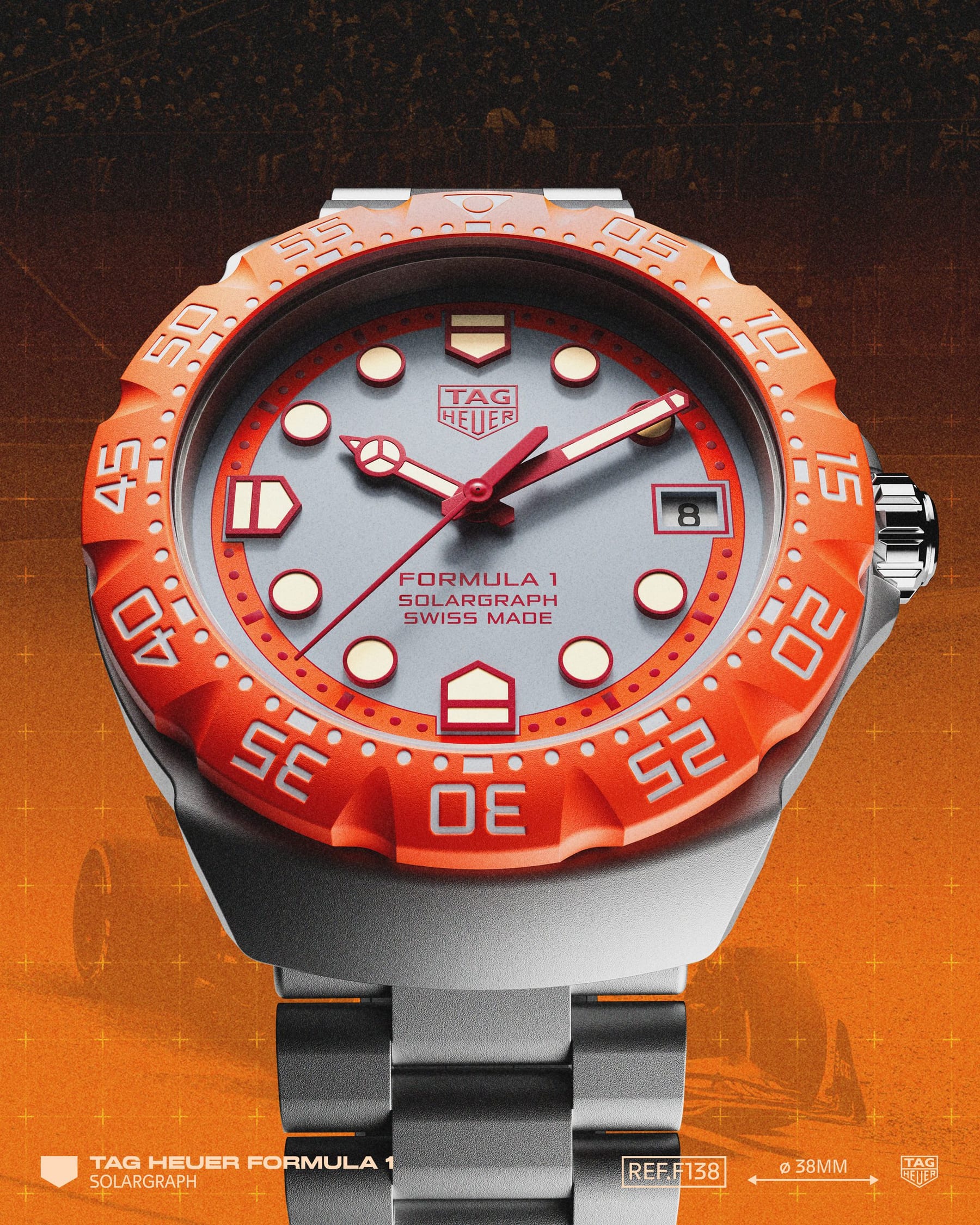 TAG Heuer泰格豪雅推出两款F1系列Solargraph太阳能腕表限量版